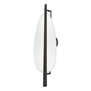 Ithaca LED 8 inch Black Nickel/White Plaster Wall Sconce Wall Light