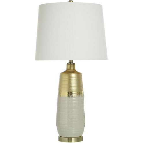 Jake 31 inch 100.00 watt Speckled Cream and Nectar Gold Table Lamp Portable Light