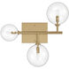 Delilah Wall Sconce Wall Light in Aged Brass