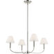 Eadie 4 Light Polished Nickel Chandelier Ceiling Light