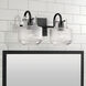 Nyla 2 Light 15 inch Matte Black Vanity Light Wall Light