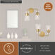 Harper 2 Light 15 inch Natural Brass Bathroom Light Wall Light