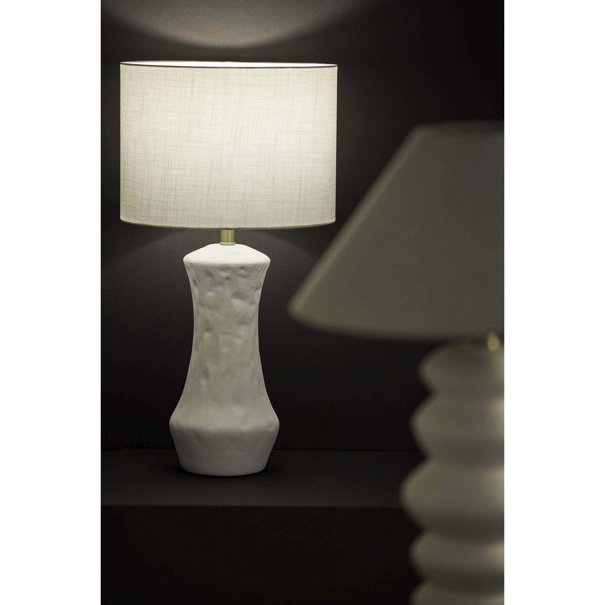 Marissa 26 inch 100.00 watt Matte White Ceramic Table Lamp Portable Light