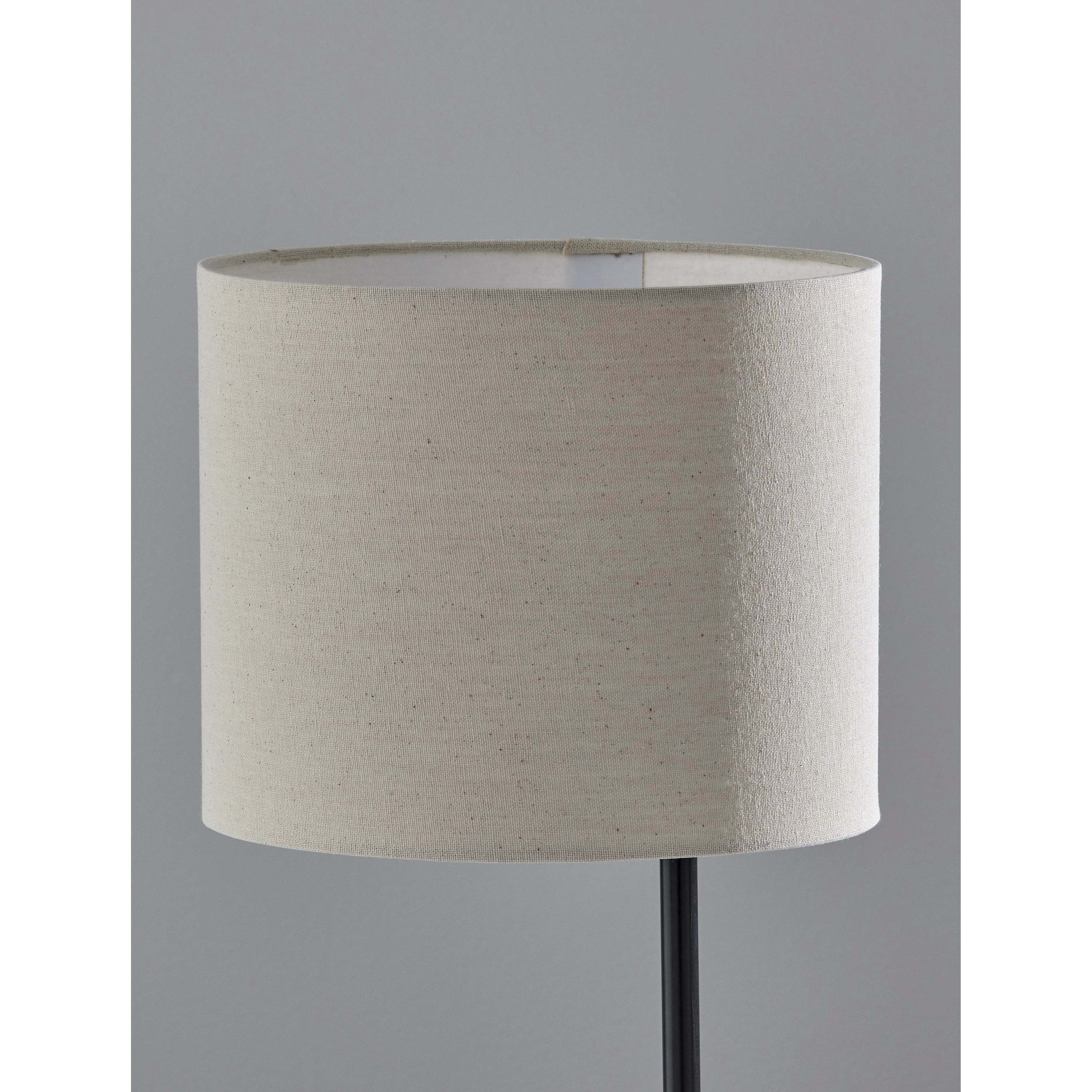 Thalia 58.5 inch 100.00 watt Black Floor Lamp Portable Light, Simplee Adesso