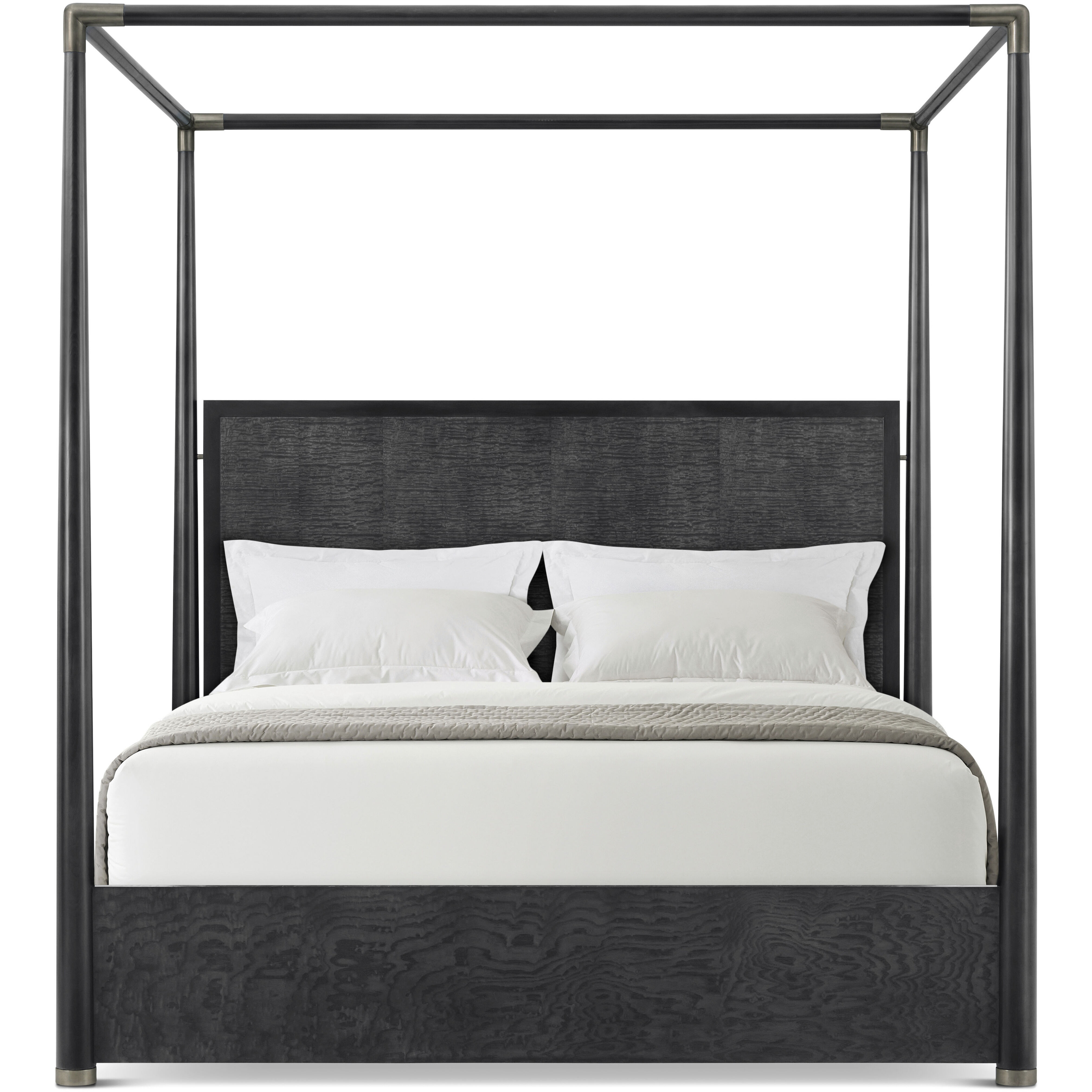 Kesden Silent Black Poster US King Bed, Wooden