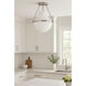 Collins 1 Light 20 inch Polished Nickel Semi-Flush Mount Ceiling Light, Medium