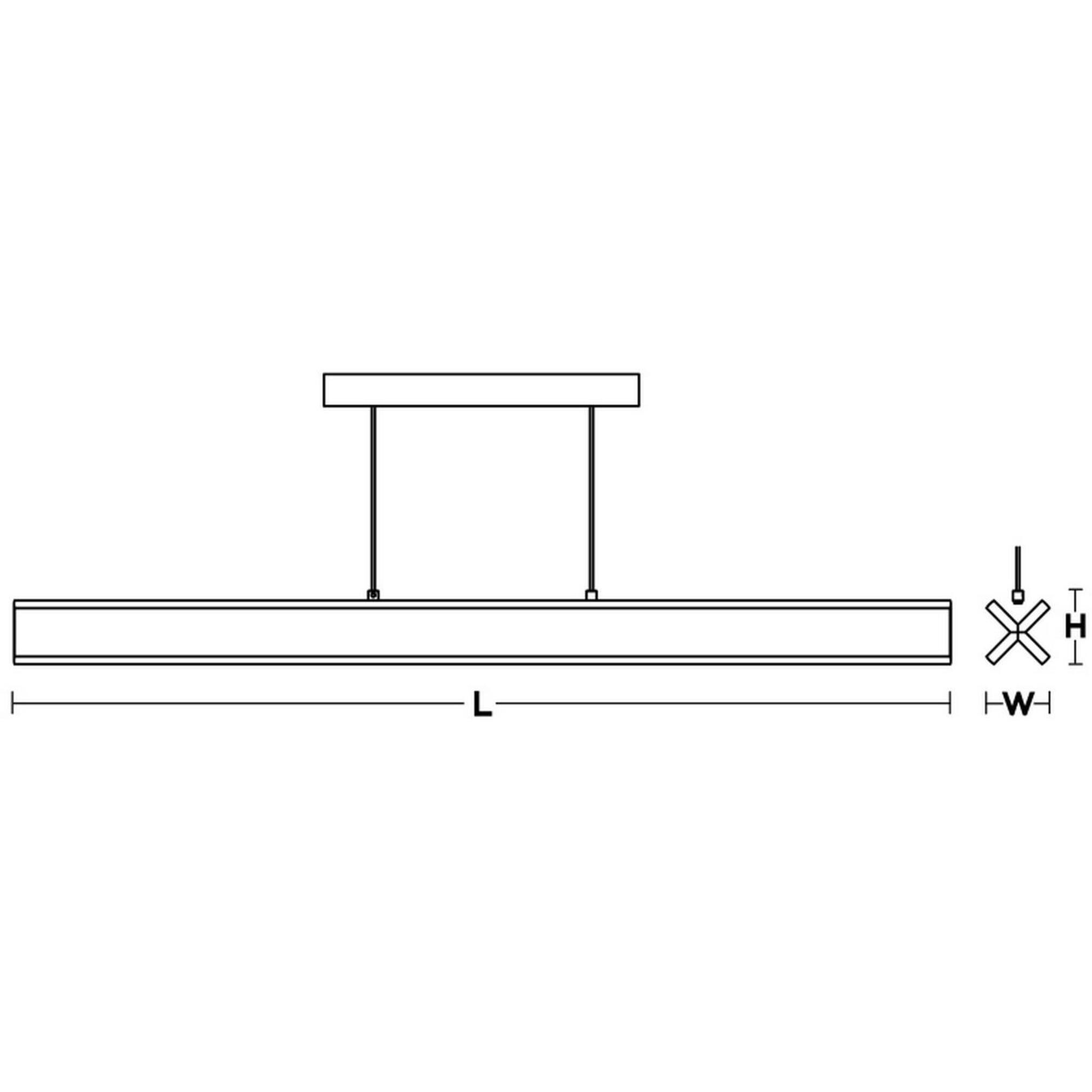 Cass LED 48 inch Satin Nickel Linear Pendant Ceiling Light