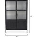 Vitrino Black 2 Door Dresser