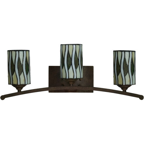 Evelyn 3 Light 25 inch Antique Golden Bronze Wall Sconce Wall Light