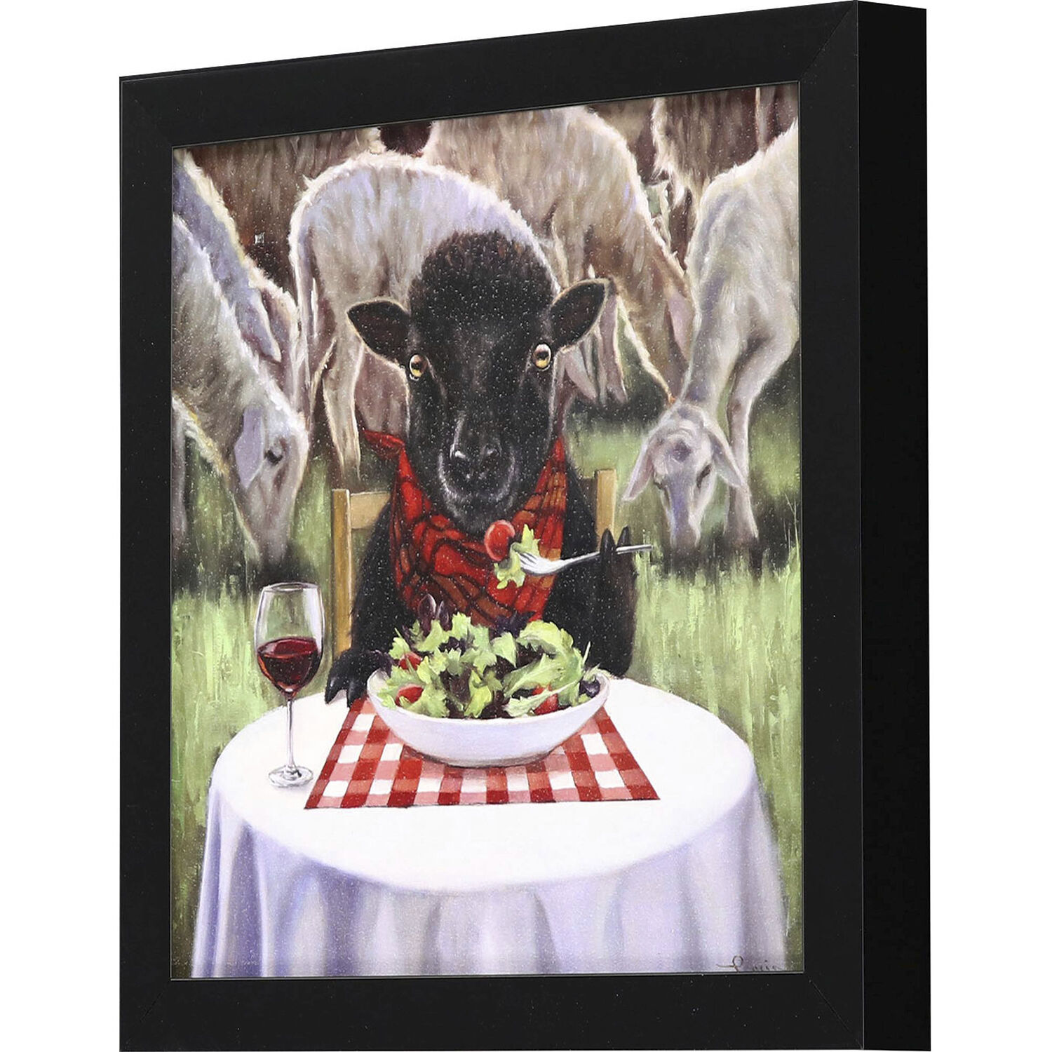 Animals 11 X 11 inch Non-Glass Framed Art, Propac