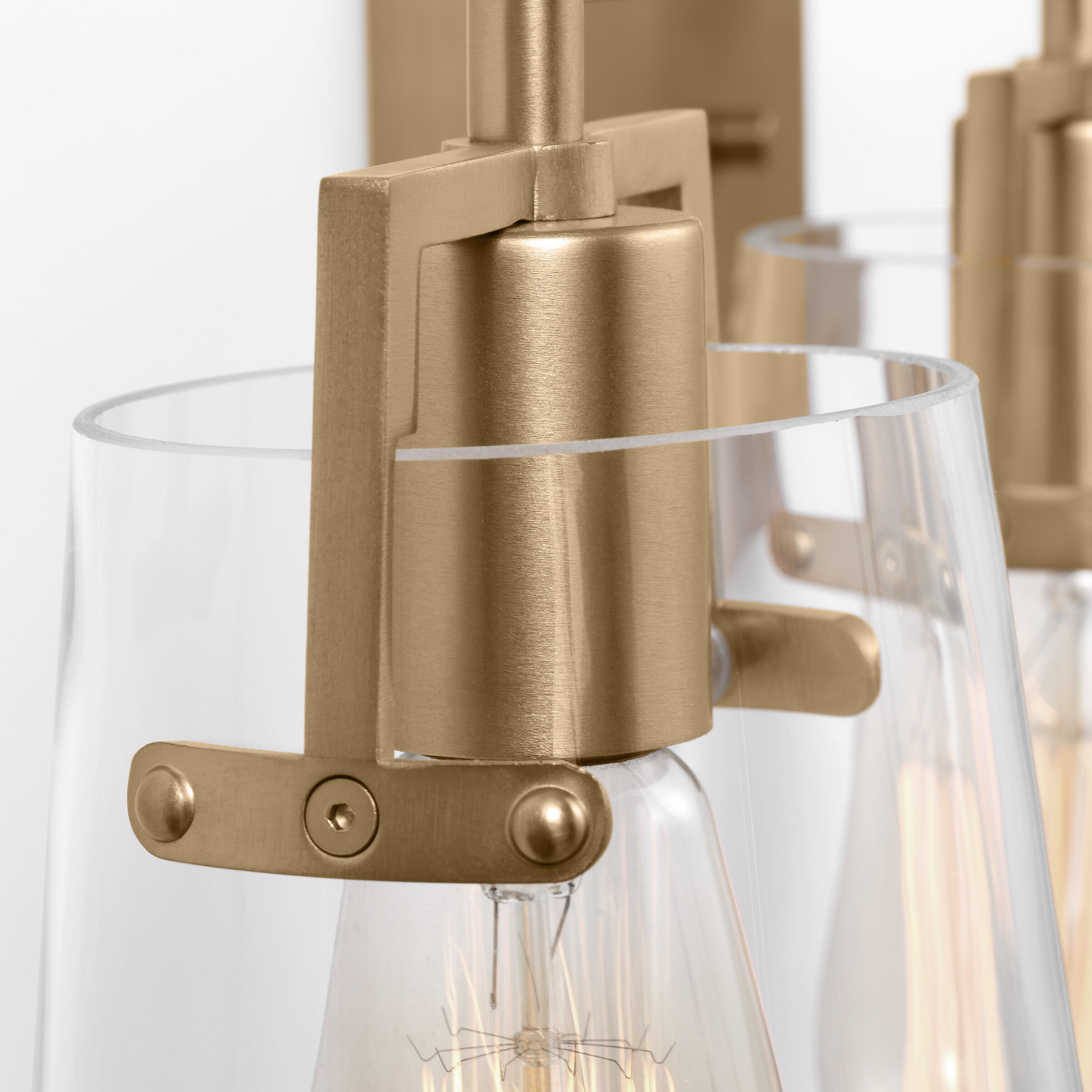 Drew & Jonathan Crofton 4 Light 33.38 inch Satin Brass Wall Bath Fixture Wall Light