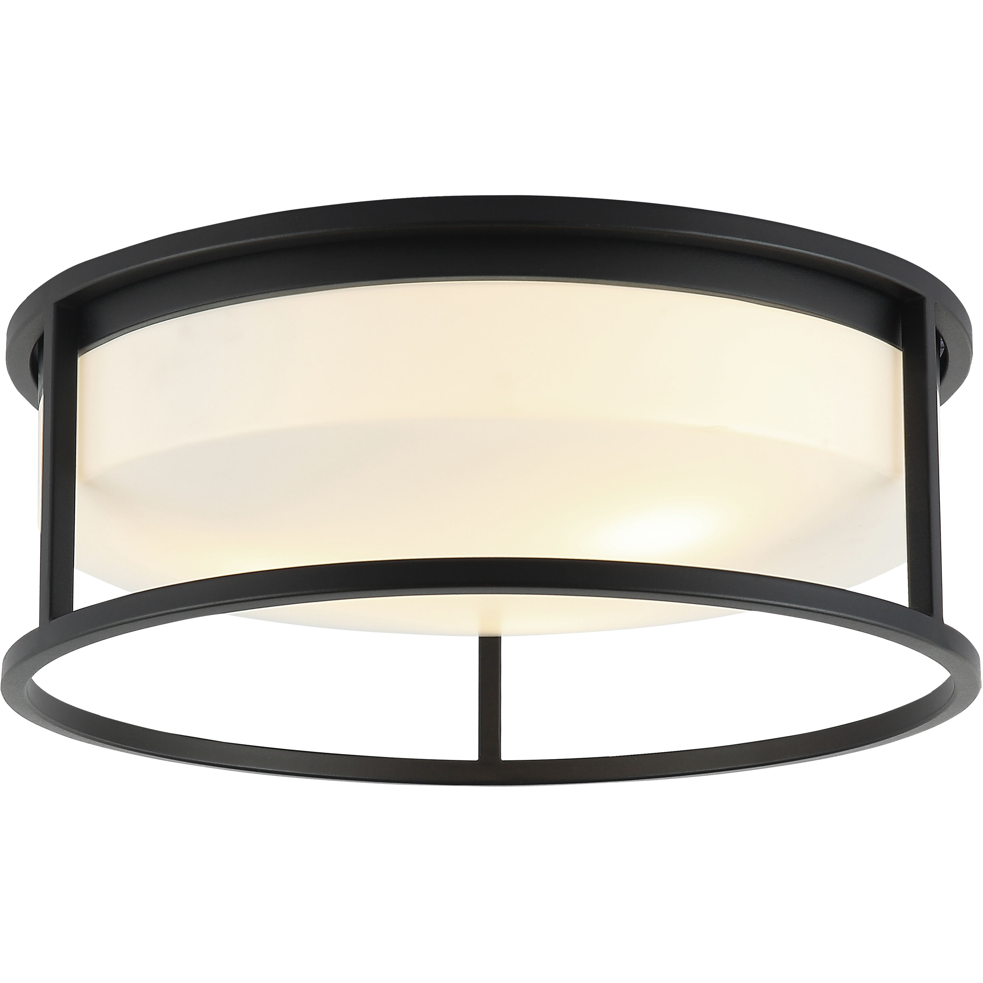 Framerton LED 14.63 inch Matte Black Flush Mount Ceiling Light