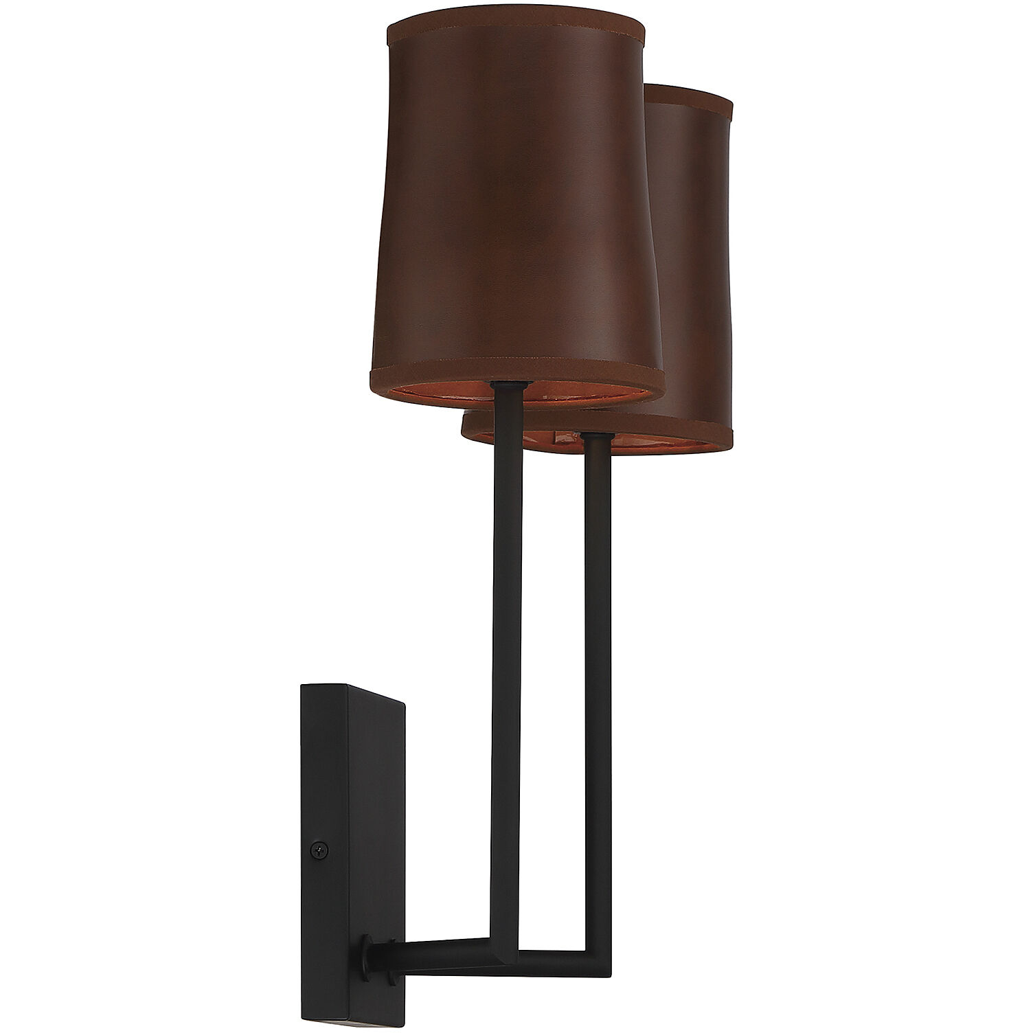 Mission 2 Light 12 inch Matte Black Wall Sconce Wall Light