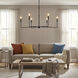 Salerno 6 Light 42 inch Matte Black Chandelier Ceiling Light, Essentials