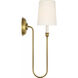 Thomas O'Brien Vendome LED 5.5 inch Hand-Rubbed Antique Brass Deep Arm Cordless Sconce Wall Light