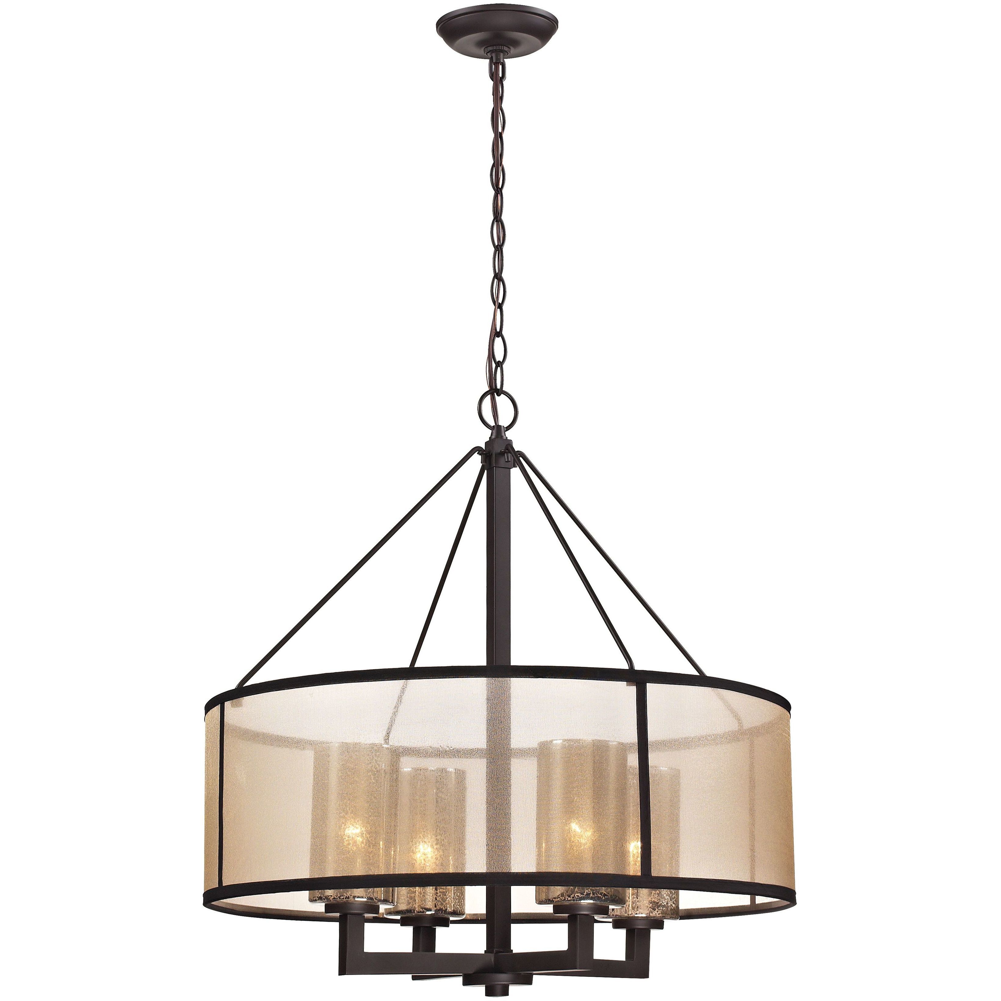 Diffusion 4 Light 24 inch Oil Rubbed Bronze Chandelier Ceiling Light