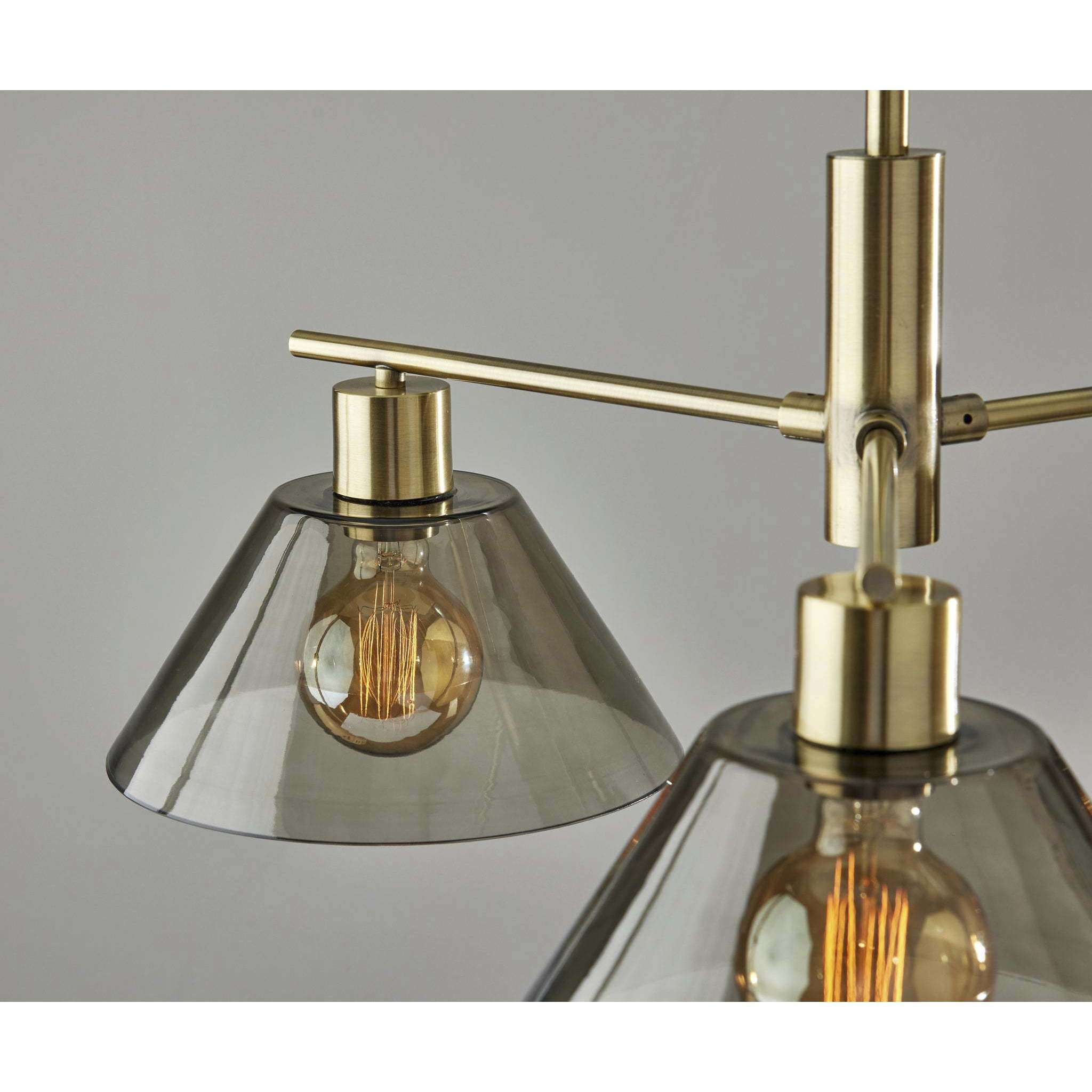 Zoe 3 Light 25.5 inch Antique Brass Chandelier Ceiling Light