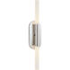 Kelly Wearstler Rousseau LED 4.25 inch Polished Nickel Vanity Sconce Wall Light in Etched Crystal, Medium