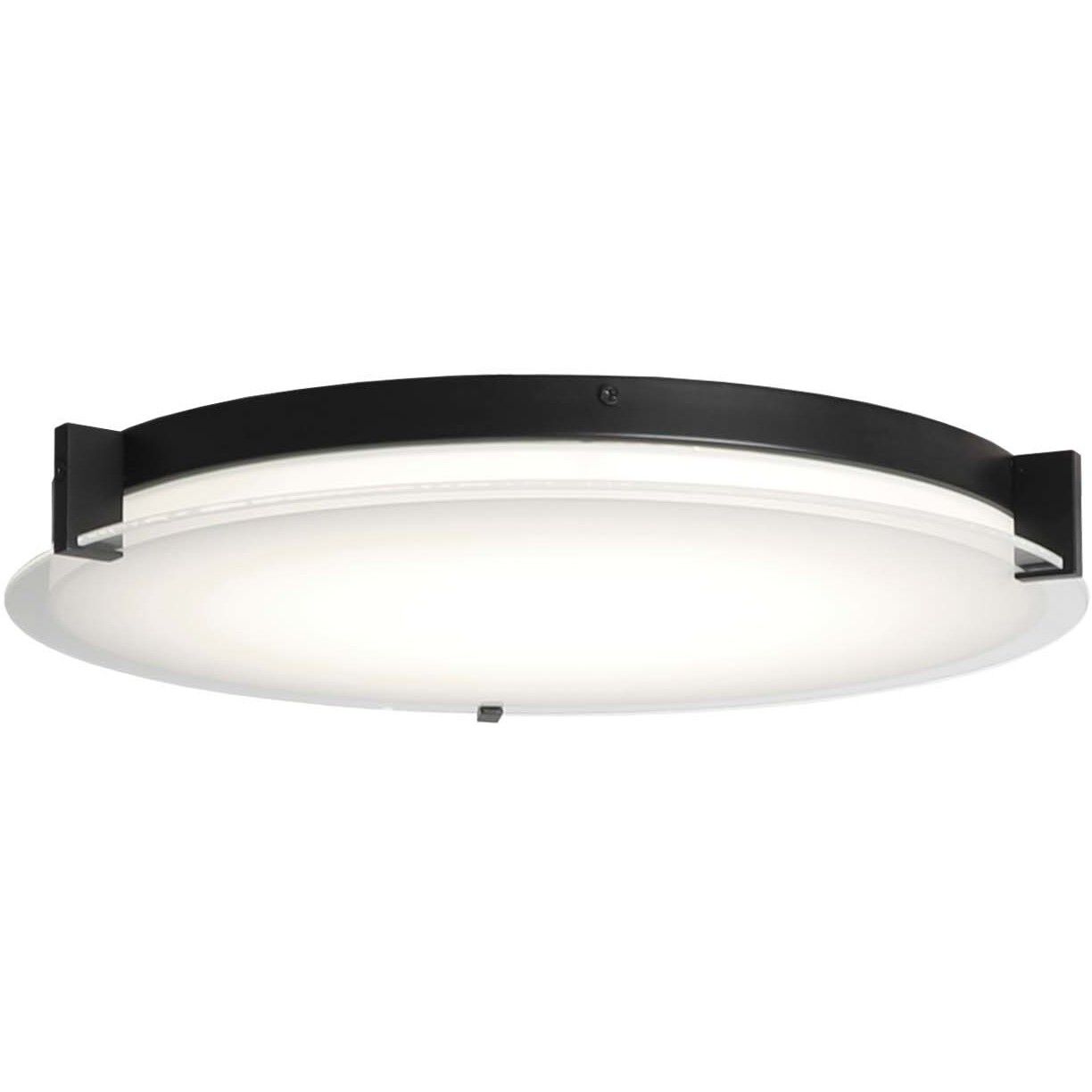 Matrix LED 18 inch Black Flush Mount Ceiling Light