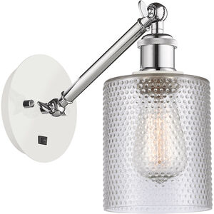 Ballston Cobbleskill LED 5.3 inch White and Polished Chrome Sconce Wall Light in Clear Glass