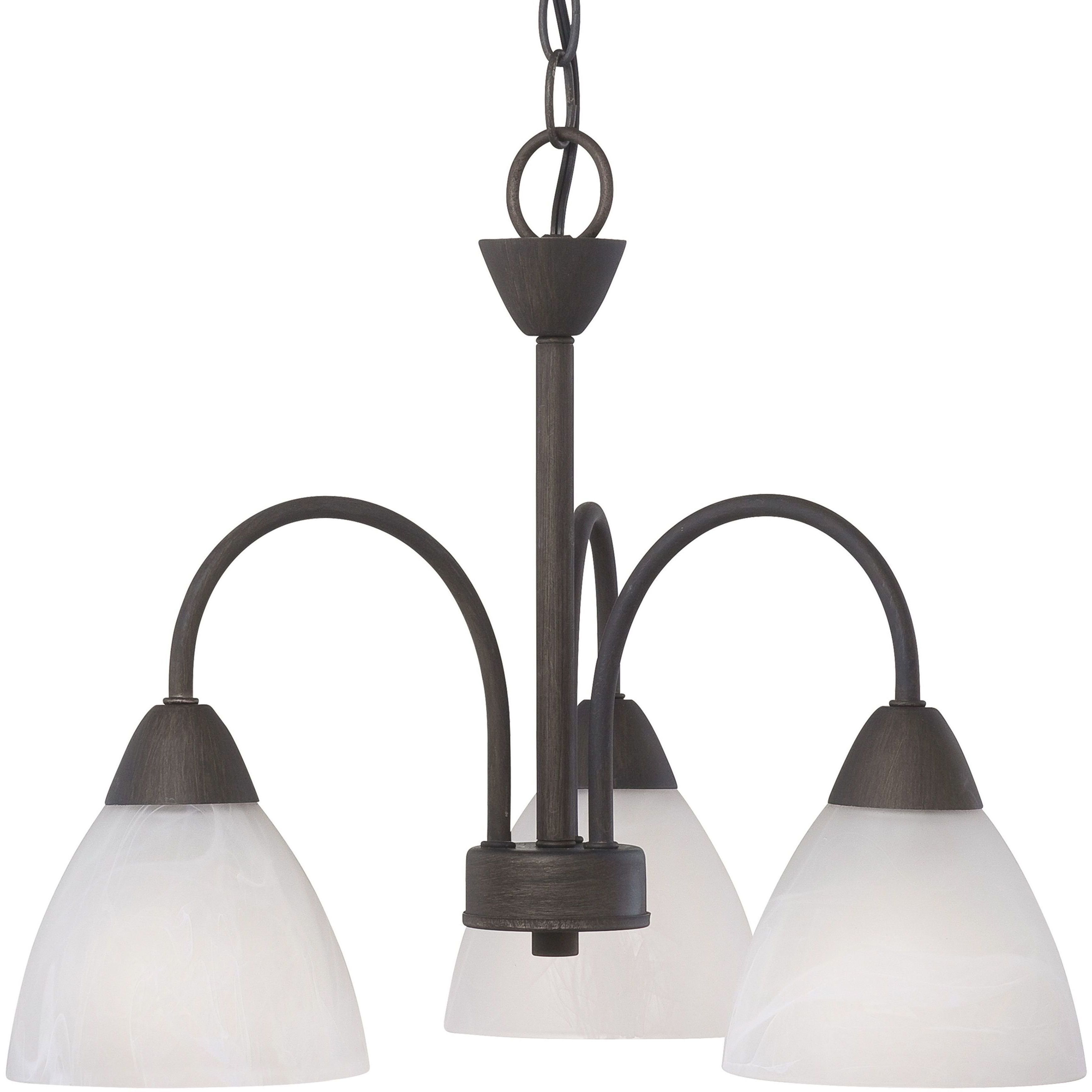 Tia 3 Light 17.75 inch Painted Bronze Chandelier Ceiling Light