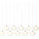 Ume 10 Light 44.7 inch Sterling Pendant Ceiling Light in Frosted, Rectangular