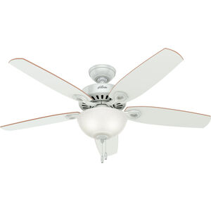 Builder 52 inch White with White/Beech Blades Ceiling Fan