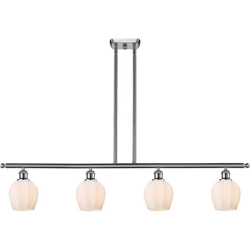 Ballston Norfolk LED 48 inch Brushed Satin Nickel Island Light Ceiling Light in Matte White Glass