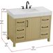 Nathan 42 X 34 inch Honey Brown Bathroom Vanity Cabinet in Not Included