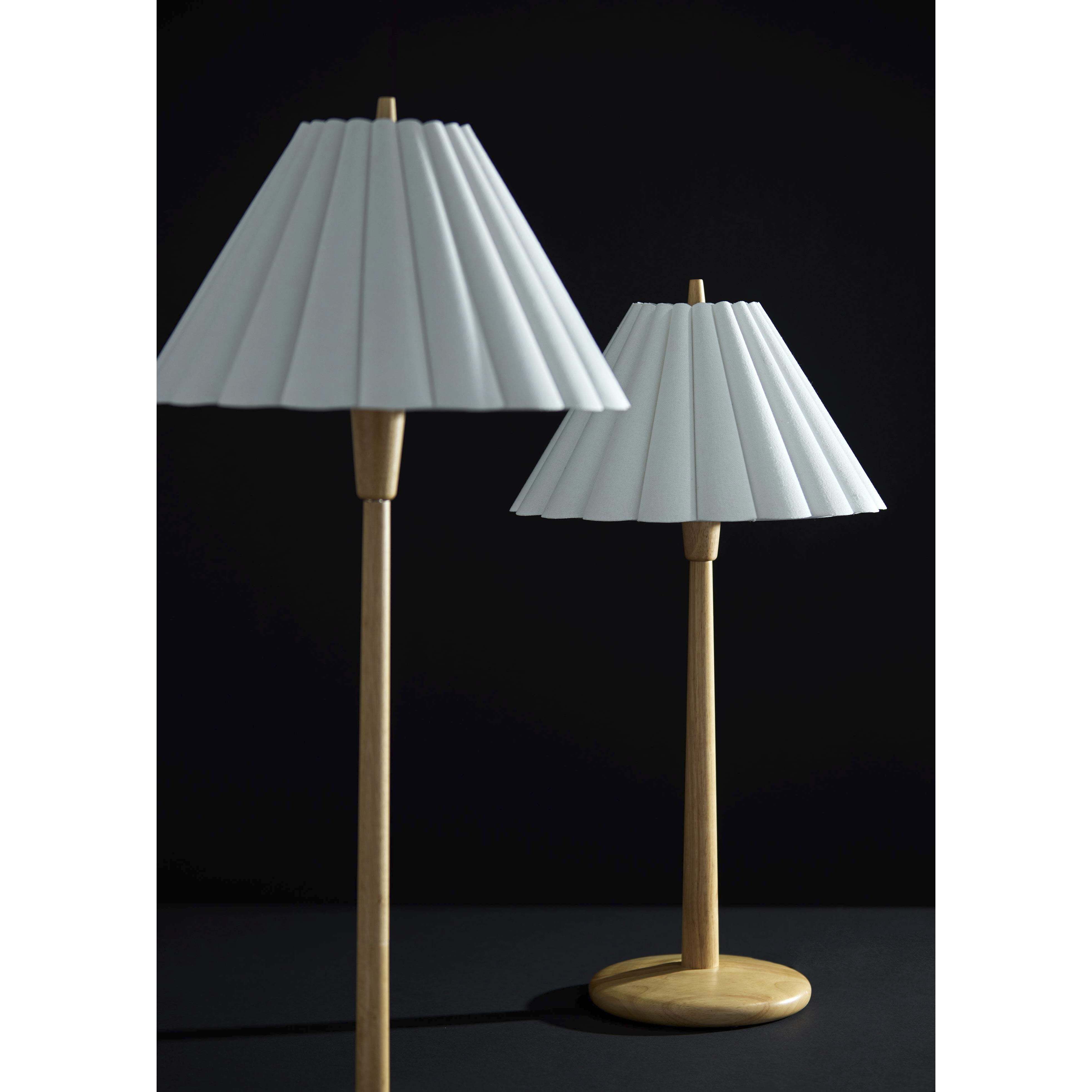 Scallop 28.75 inch 40.00 watt Natural Wood Table Lamp Portable Light