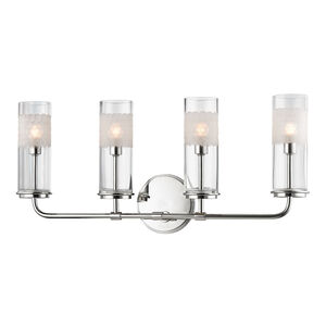 Wentworth 4 Light 23 inch Polished Nickel Wall Sconce Wall Light