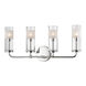 Wentworth 4 Light 23 inch Polished Nickel Wall Sconce Wall Light