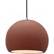 Radiance 1 Light 12.25 inch Canyon Clay and Brushed Nickel Pendant Ceiling Light