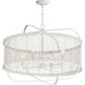 Cestino 5 Light 30 inch Weathered White Chandelier Ceiling Light