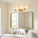 Garnet 3 Light 24 inch Warm Brass Bathroom Vanity Light Wall Light