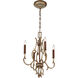 Magnolia Manor 4 Light 16.5 inch Pale Gold with Distressed Bronze Chandelier Ceiling Light