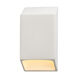 Ambiance LED 5 inch Vanilla (Gloss) ADA Wall Sconce Wall Light, Closed Top Fixture, Tapered Rectangle