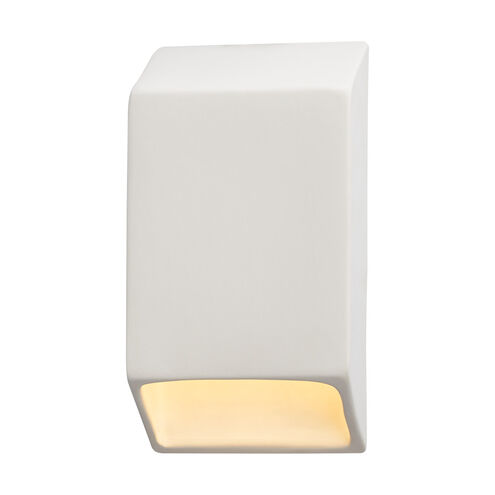 Ambiance LED 5 inch Carbon Matte Black with Champagne Gold ADA Wall Sconce Wall Light, Closed Top Fixture, Tapered Rectangle