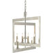 Middleton 11 Light 54 inch Contemporary Silver Leaf Linear Chandelier Ceiling Light