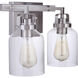 Foxwood 2 Light 13 inch Brushed Polished Nickel Vanity Light Wall Light