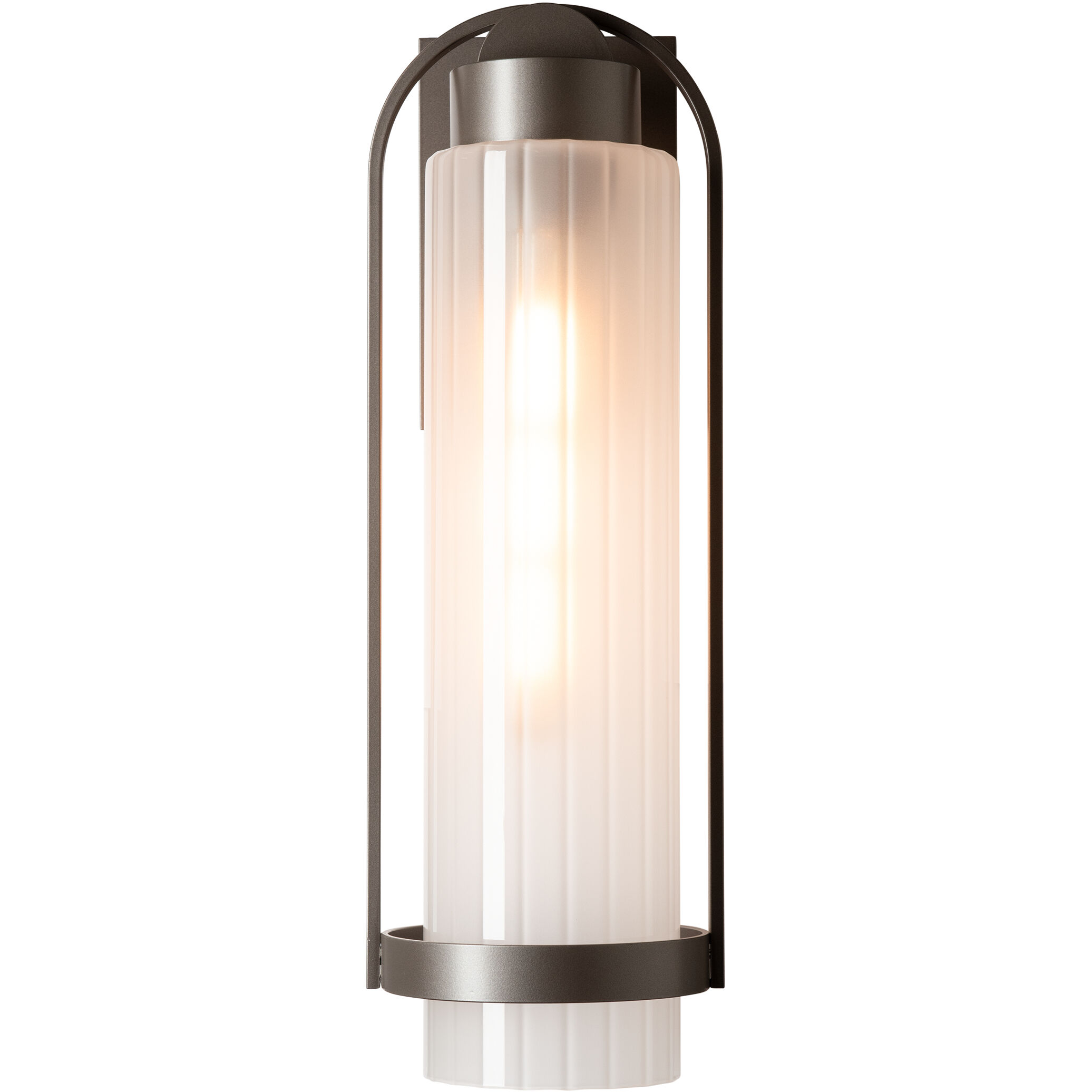 Alcove 1 Light 19.6 inch Coastal Dark Smoke Outdoor Sconce in Frosted, Medium