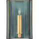Christopher Spitzmiller Leeds 1 Light 7 inch Oslo Blue Rectangle Sconce Wall Light, Small