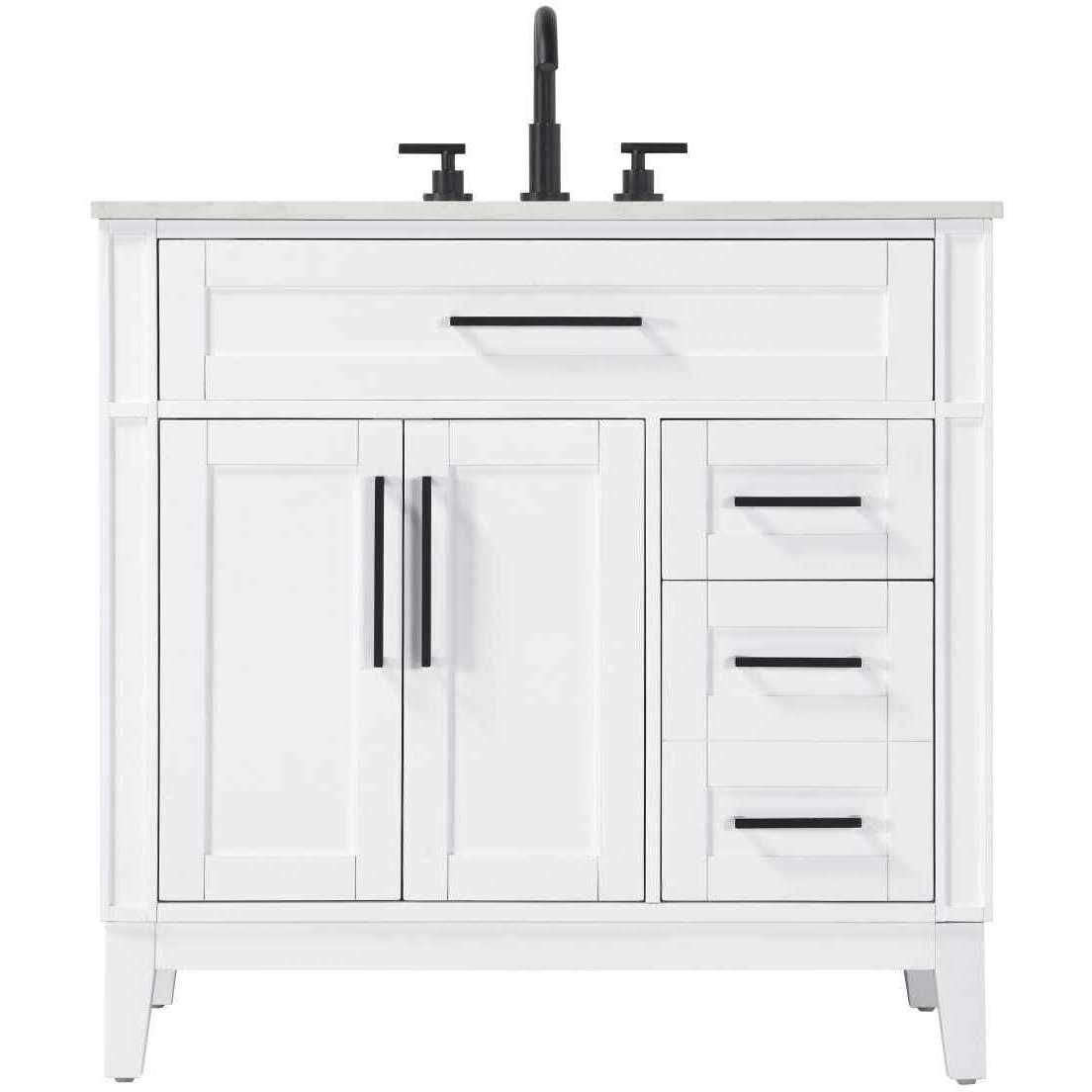 Virginia 36 X 35 inch White Bathroom Vanity Cabinet