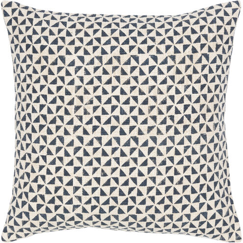 Janya 18 inch Dark Blue Pillow Kit in 18 x 18, Square