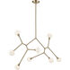 Cassius 8 Light 32 inch Champagne Bronze Chandelier Ceiling Light, Convertible