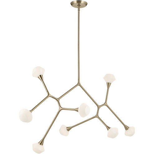 Cassius 8 Light 32 inch Champagne Bronze Chandelier Ceiling Light, Convertible