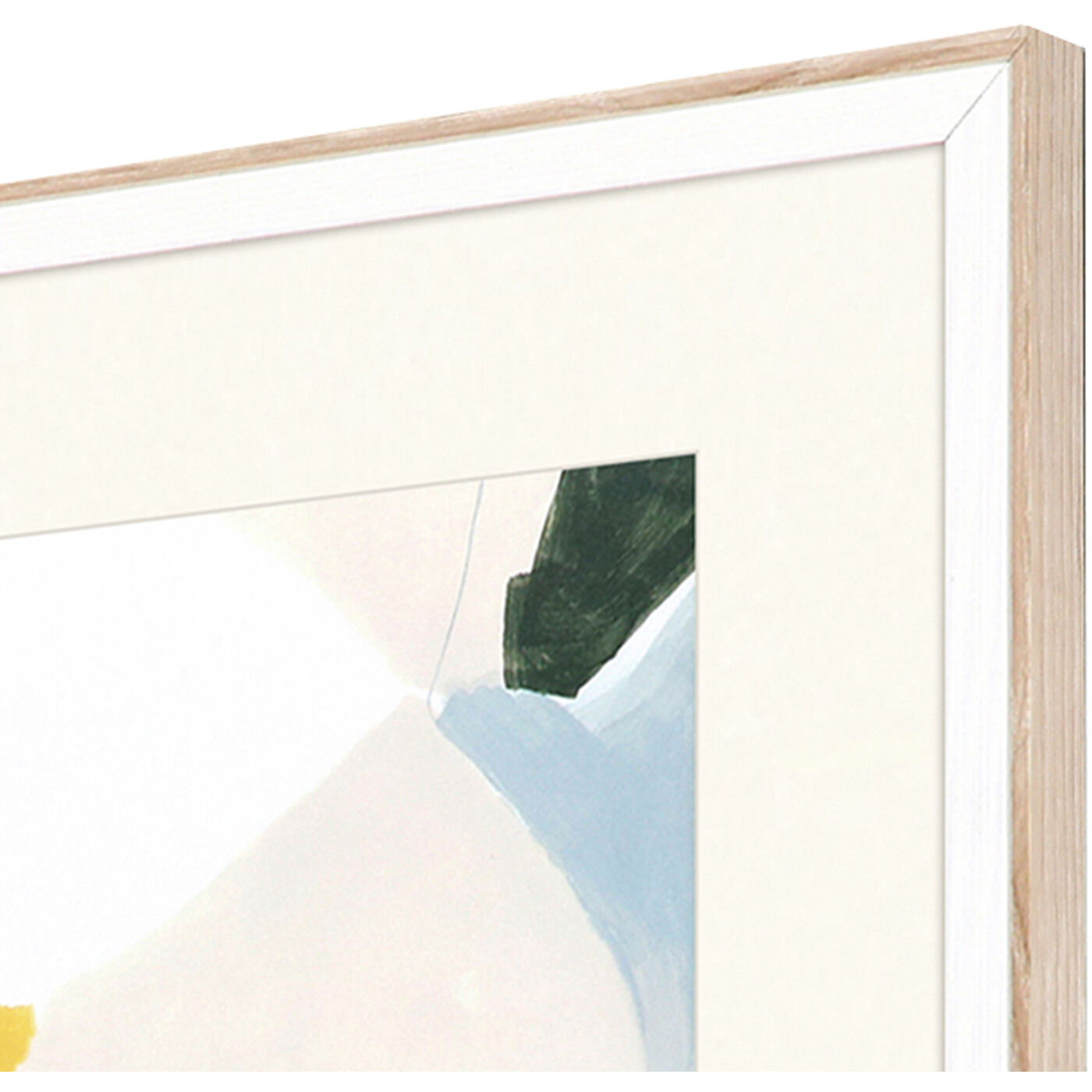 Abstract Multi and Blue and Green and Yellow Framed Art