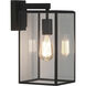 Box 1 Light 13.98 inch Textured Black Exterior Wall Light
