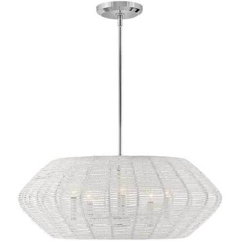 Lisa McDennon Luca 5 Light 28 inch Polished Chrome Indoor Chandelier Ceiling Light, Convertible to Semi-Flush