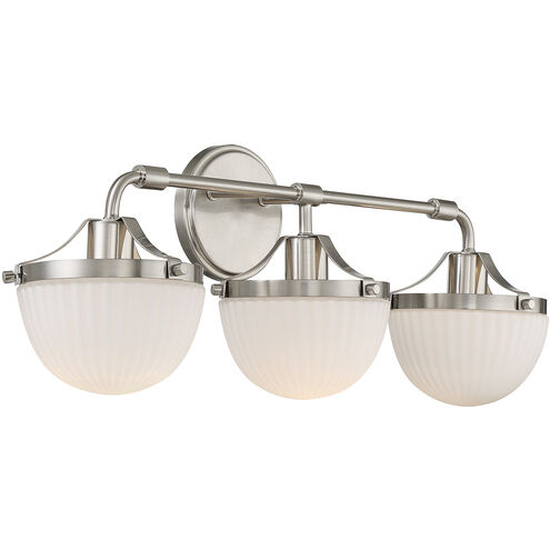 Meredith 3 Light 24 inch Satin Nickel Bathroom Vanity Light Wall Light